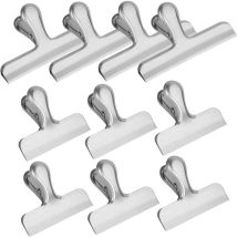 Pinces à Sacs en Acier Inoxydable, Lot de 10 Durable Clips Grips de Fermeture Alimentaire, Papier d'étanchéité Outil pour le Rangement à Cuisine,