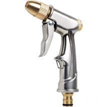 Pistolet d'arrosage Métal, Pulvérisateur de Pistolet Arrosoir à Eau Haute Pression, Pistolet à Eau de Jardin Robuste, Pulvérisateur de Jardin à haute