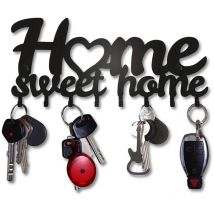 Porte Clef Mural Design, Home Sweet Home Porte Clé Mural, Boite a Clef Decorative, Accroche Clef Mural Original, Range Clef Mural, en Métal,