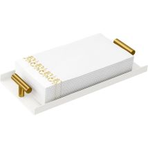 Lntyq Porte-serviettes de Table Rectangulaire Support de Serviette Papier Moderne Boîte à Mouchoirs pour Invités Distributeur Serviette pour Cuisine