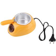 Lntyq - Pot de fusion électrique pour chocolat et bonbons, outil de cuisine avec ensemble de moules pour faire soi-même (jaune)