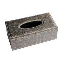 Pu Ménage Bureau Rectangulaire Boîte De Mouchoirs en Papier Porte-Boîte Couverture Cas Serviette Porte-Voiture Voiture Décoration Automobile (Retro