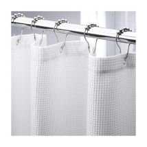 Rideau de douche, rideaux de douche en tissu robuste avec tissage gaufré, rideaux de douche de salle de bain de qualité hôtelière, 180 cm x 200 cm