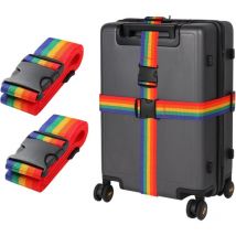 Lntyq - Sangles de Bagage Réglables avec Boucle Ceinture Elastique Valise Croisée Voyage Lanière pour Valise Attache Valise pour Valise de Voyage