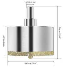 Scie Cloche Diamant 68 mm, Foret Diamant avec Foret Guidage Central, Scie Cloche Carrelage avec Revêtement de Surface en Diamant pour Coupe de Verre,