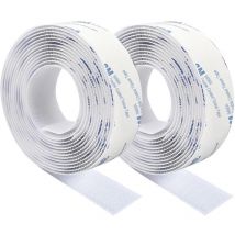 Scratch Autocollant Double Face,Ruban Adhésif Double Face Puissant Blanc Nylon Sans Trace Bande Agrippantes Adhésives 3m×2cm Pour Tapis De Sol