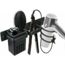 LNTYQ – Fönhalter 3 in 1 – Wandhalterung für Haartrockner, Glätteisen und Bürsten – Aluminium, hitzebeständig – Badezimmer-Organizer