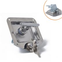 Serrure Porte Camion, t Forme Poignée Serrure Outils En Acier Inoxydable Pliant T-Poignée Latch Pliant Boîte Clés Kit pour Camion Remorque Car Camp