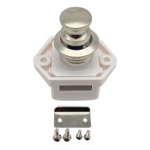 Lntyq - Stück Druckknopf-Verriegelung ohne Schlüssel, Möbeltürschloss-Verschluss, Knopfriegelschloss für Wohnmobil-Wohnwagenschrank-Dicke (weiß)