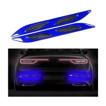 Lntyq - Stück Reflektoraufkleber für den Kofferraum, Reflektoraufkleber für Nachtsichtbarkeit, Sicherheitsaufkleber für Auto, lkw, Motorrad (blau)
