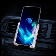Support de téléphone de voiture, support de téléphone de voiture universel en cristal à 360 °, support de téléphone Bling, accessoires de voiture