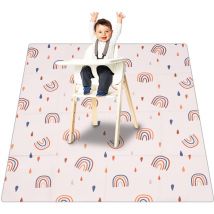 Tapis de Chaise de Salle à Manger pour bébé, Tapis de Protection de Sol Lavable Tapis de Sol imperméable pour bébé Splat pour sous Protecteur de