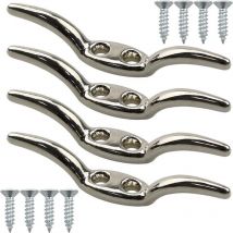Taquets d'amarrage Crochet Aveugle Mât 4 Pièces en Acier Inoxydable Serre Câble Crochet de Mât de Drapeau Taquet D'amarrage Taquet de Bateau