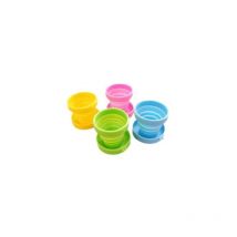 Tasse à eau pliable, lot de 4 tasses de camping de voyage avec couvercle, tasses de voyage pliables en silicone, tasse à café pour camping,