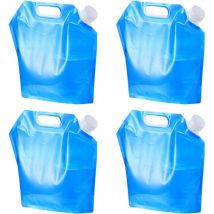 Lntyq - Teile Faltbare Wasserflaschen, 5L tragbare Trinkwassertanks, wiederverwendbare Wasserbehälter für Campingreisen