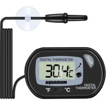 Thermomètre Aquarium - lcd Digital Thermometre Aquarium avec Ventouse Et Sonde à Immersion pour Aquarium,Terrarium - Lntyq