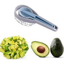 Trancheuse D'Avocat Polyvalent Coupe Avocat 3 En 1 Eplucheur D'Avocat Coupe Lamelle Avocat Coupe Tranche Avocat Pour Avocat, Mangue, Kiwi,Éplucher Et