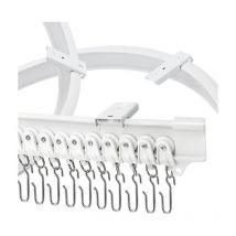Tringle Rideau Flexible Extensible de 5 Mètres - Barre Rideau, Rail pour Rideaux Séparateurs de Pièces - Lntyq