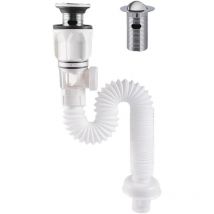 Tuyau de vidange flexible pour déodorant de lavabo, raccords de tuyau de drainage télescopique, raccords de tuyau d'évacuation mural droit 300 à 900