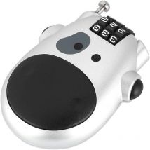 Verrouillage de la poussette Verrouillage codé de sécurité, serrure de vélo, casque de bagage fort pour la poussette de vélo de verrouillage(Silver)