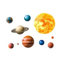 Lntyq - Wandaufkleber mit Planeten des Sonnensystems für Kinder, Esszimmer, Wohnzimmer, Dekoration, Wandtattoos, Heimdekoration,