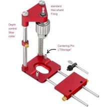 Gotrays - Localisateur de perçage de ceinture, localisateur de travail du bois-1pcs-Base en alliage d'aluminium rouge