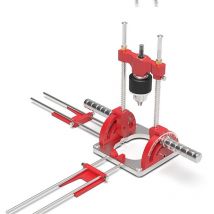Maerex - Localisateur de perceuse réglable, Guide de gabarit de perçage multifonction pour le travail du bois