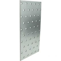Lochplatte Flachverbinder 100 mm x 200 mm x 2,0 mm, feuerverzinkt - Masterproof Professional