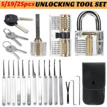 Lock Picking Set Praktisches Schlosser-Entriegelungs-Werkzeug-Set Lock Pick Key Extractor Padlock Lockpick Tool Kits mit Tragetasche für Kinder