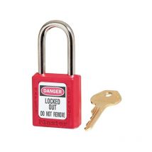 Lockout Padlock 38mm Body & 6mm Hardened Steel Shackle MLKS410RED - Master Lock