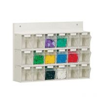 Klarsichtmagazin H410xB600xT108mm 18 x B Ku.weiß LOCKWEILER