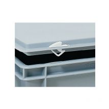 Lockweiler - Fermeture à déclic blanc adapté à conteneurs gerbables