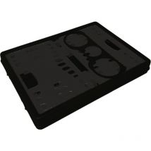 Lockweiler - Cassetta pieghevole L485xP345xH230mm cont.35l con 2 manici e portabottiglie nero-grigio