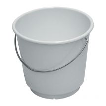 Seau 10 l polyéthylène blanc compatible avec produits alimentaires d. 290 mm hauteur 265 mm