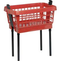 Panier à linge avec pieds rouges, 65 cm