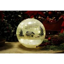 Lodge Crackle Ball - 15cm Diameter - P041982 - Warm White