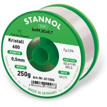 Kristall 600 Fairtin Lötzinn, bleifrei bleifrei Sn99,3Cu0,7 REL0 250 g 0.5 mm - Stannol