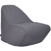 Loft 25 Adultos Sillón Puff Lounge con Respaldo para Salon Silla Gigante Puf de Pera con Relleno - Carbón