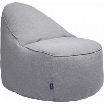 Loft 25 - Adultos Silla Puff Lounge Gigante con Relleno Sillón Puf de Pera con Respaldo para Salon - Gris Oscuro (Tejida Tela Texturizado)