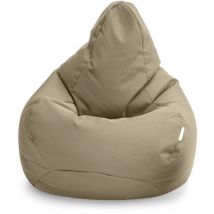 Bean Bag Chair for Indoor outdoor, Water-Resistant Pouffes for Gaming, Living room Polyester bean bag for adults - Stone - Loft 25