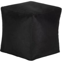 Cube Bean Bag Footstool for Indoor, Durable Bean Bag Pouffe for Living Room, Lightweight BeanBag Ottoman - Black - Loft 25