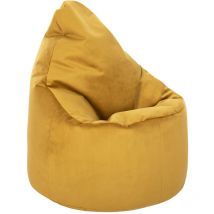 Loft 25 - Fauteuil poire en Velours, Pouf à Dossier haut Pour Salon, Siège de Chaise Longue de Lecture Léger, Pouf d'Intérieur Pour Adultes, 90x68 cm