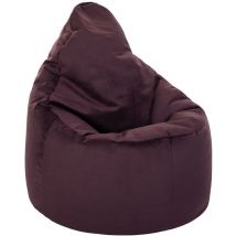 Loft 25 - Fauteuil poire en Velours, Pouf à Dossier haut Pour Salon, Siège de Chaise Longue de Lecture Léger, Pouf d'Intérieur Pour Adultes, 90x68 cm