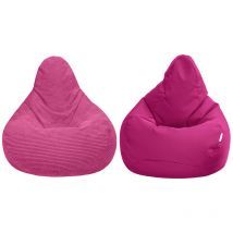 Loft 25 - Gaming-Sitzsack fürs Wohnzimmer, Zwei Sitzsäcke mit hoher Rückenlehne für Erwachsene, Liegender Sitzsack mit Füllung aus Polystyrolperlen