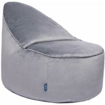 Loft 25 - Poltrona a sacco per soggiorno, poltrona a sacco con schienale alto per rilassarsi, 100x90x70 cm, design ergonomico, pouf in velluto, pouf