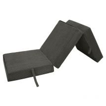 Loft 25 - Matelas d'invité pour le salon, lit simple pliant en z en velours côtelé, matelas cube d'intérieur pour la soirée pyjama pour chambre à