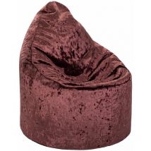 Loft 25 - Fauteuil poire pour salon, pouf d'intérieur en velours écrasé, pouf de jeu doux pour adultes, siège pouf léger 90x68 cm pour le soutien du