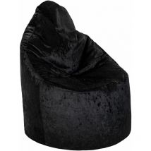 Loft 25 - Fauteuil poire pour salon, pouf d'intérieur en velours écrasé, pouf de jeu doux pour adultes, siège pouf léger 90x68 cm pour le soutien du