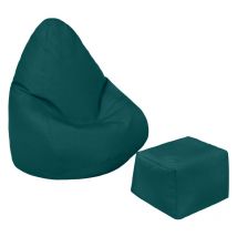 Loft 25 - Pouf de jeu avec repose-pieds, pouf de jeu pour enfants résistant à l'eau pour intérieur et extérieur, pouf pour enfants avec pouf pour