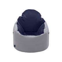 Loft 25 - Pouf d'intérieur, fauteuil poire résistant à l'eau pour le salon, pouf de jeu extérieur résistant à l'eau, 80x84 cm pouf rond à dossier